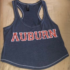 Auburn, blue orange crop top
